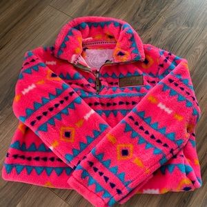 Neon Aztec Sherpa Pullover